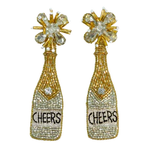 Cheers Champagne Bottle Earrings