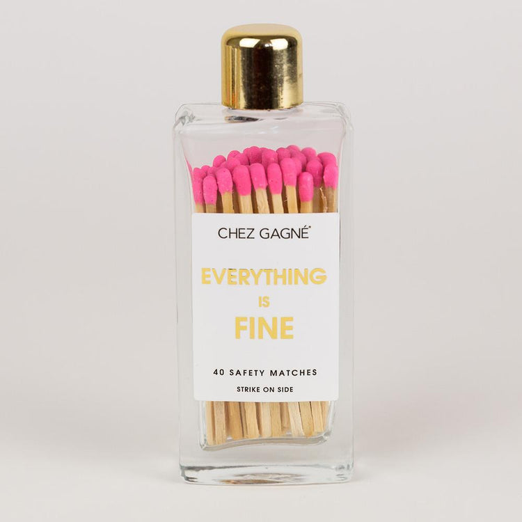 Everything is Fine Glass Bottle Matches