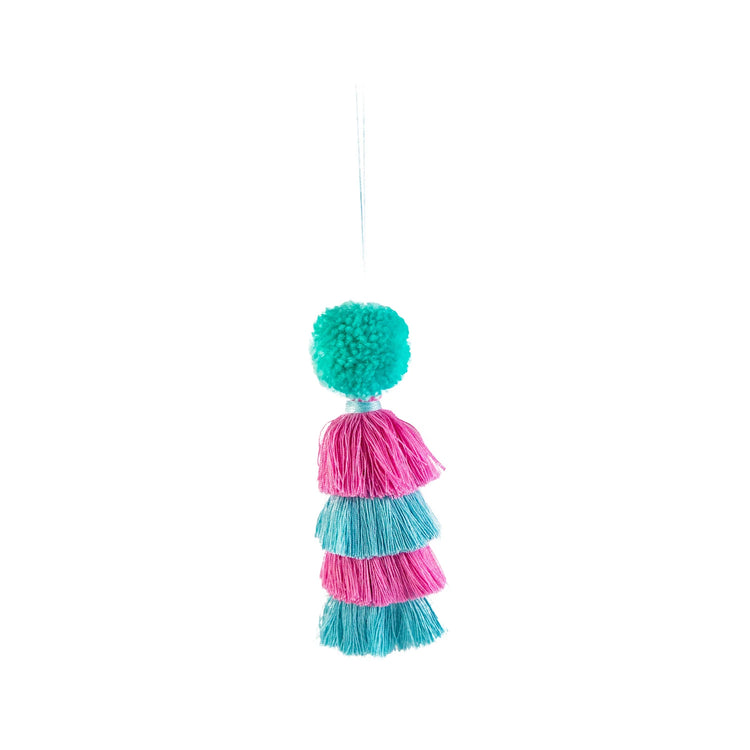 Pom Pom Tassle Keychain