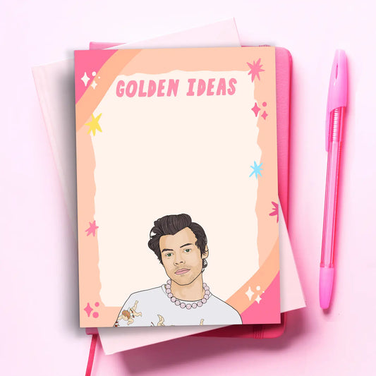 Harry Styles Golden Ideas Notepad