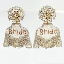 Bride Fringe Jacket Earrings